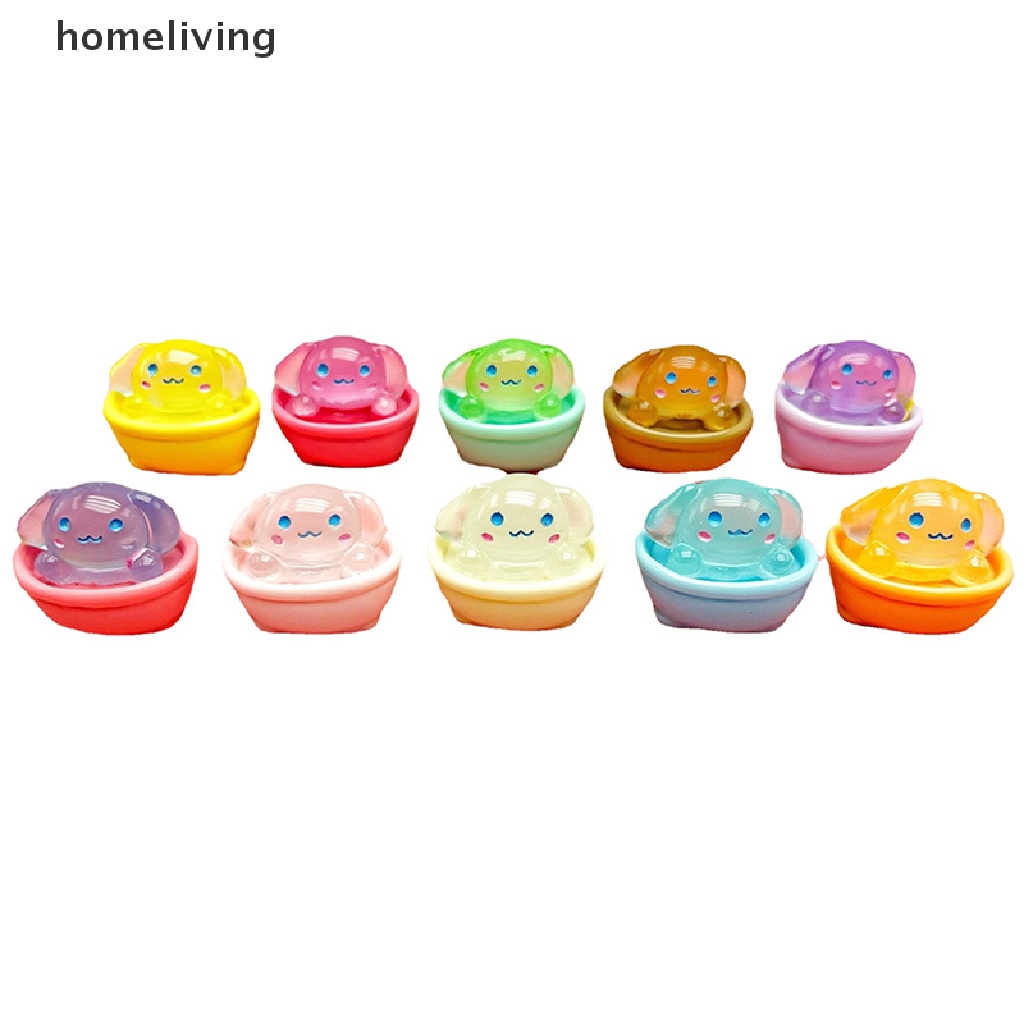Set 2 Chú Chó Hoạt Hình Bằng Nhựa Resin Dạ Quang Đáng Yêu Sáng Tạo Trang Trí Nội Thất