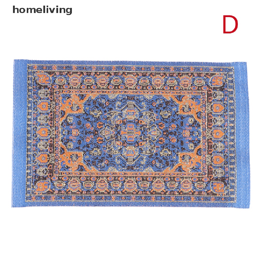 1 Tấm Thảm Trải Sàn Bằng Vải Dệt Thổ Nhĩ Kỳ Trang Trí Nhà Búp Bê 1: 12