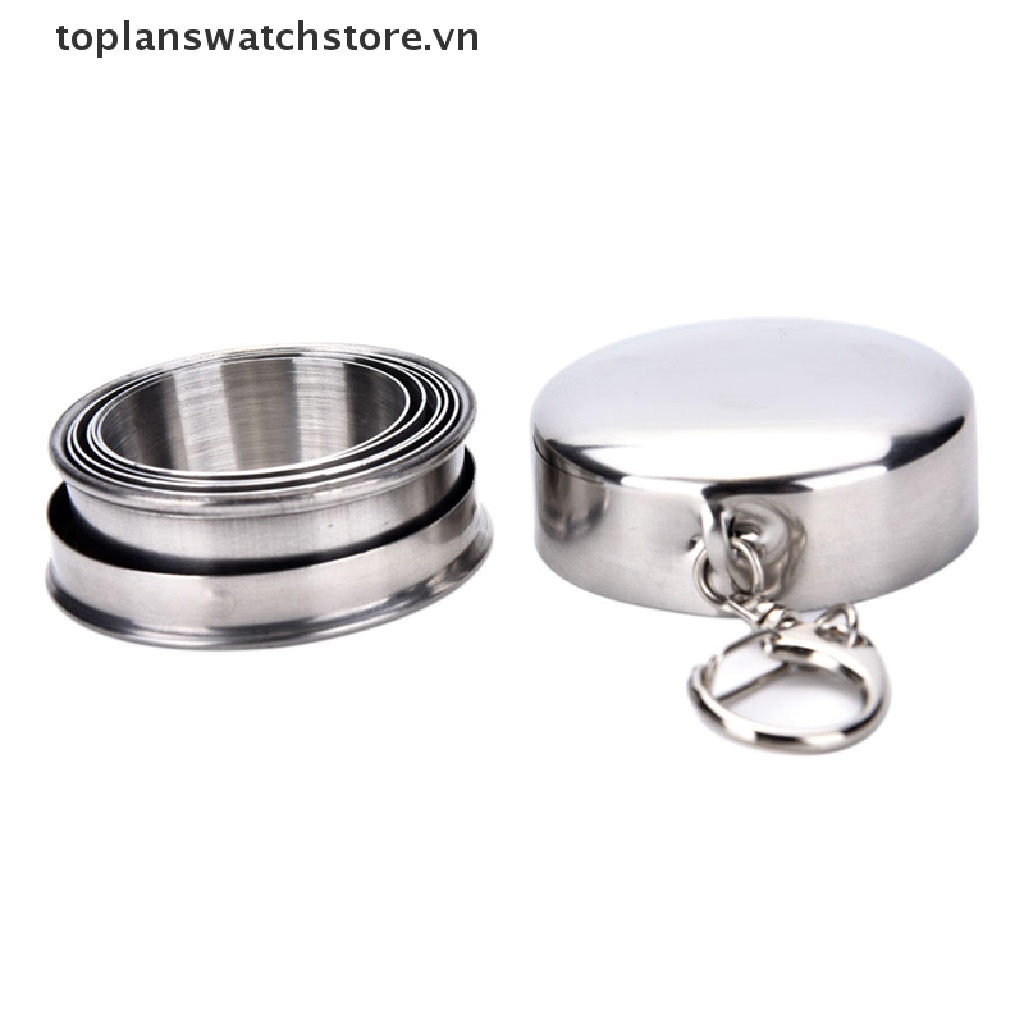 Cốc Mini Bằng Thép Không Gỉ Có Thể Gấp Gọn Tiện Dụng Mang Theo Du Lịch