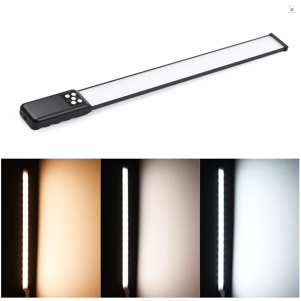 Andoer Đèn LED Chụp Ảnh Cầm Tay 3000K-5700K CRI95 Kèm Cáp Sạc USB