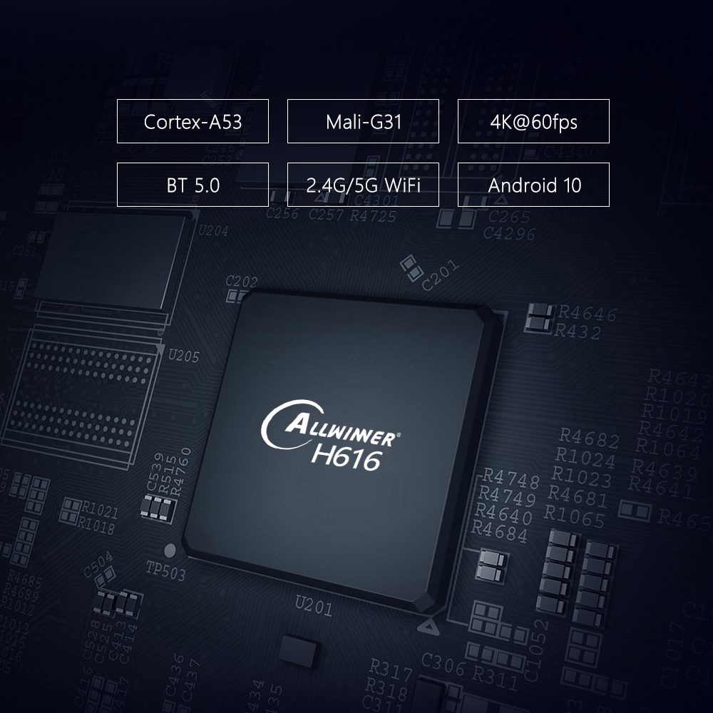 Điều Khiển Từ Xa SWO0 Cho TV Box Android 10.0 H616 Quadcore UHD 4K 6K H.265 VP9 2.4G & 5G WiFi BT5.0 100M Q96Hro