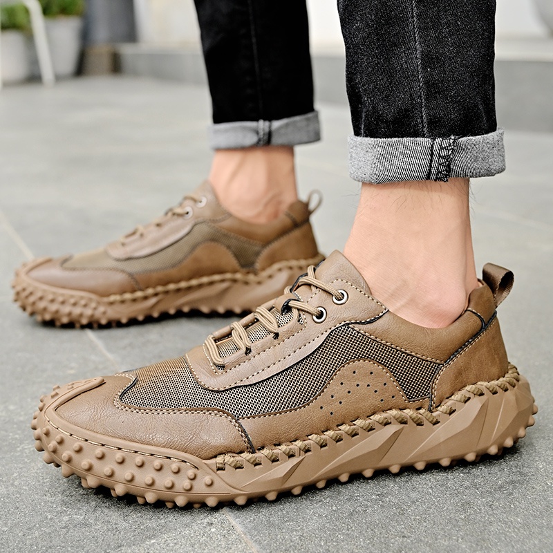 Size 38-46 Thời trang giày nam giày thể thao giày chạy bộ giày leo núi giày chạy bộ nam giày asia sport giày nam thoáng khí Da bò dép nam