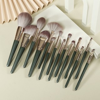 Bộ cọ trang điểm 14 món, cọ trang điểm màu xanh makeup nội địa trung - Mây Beauty