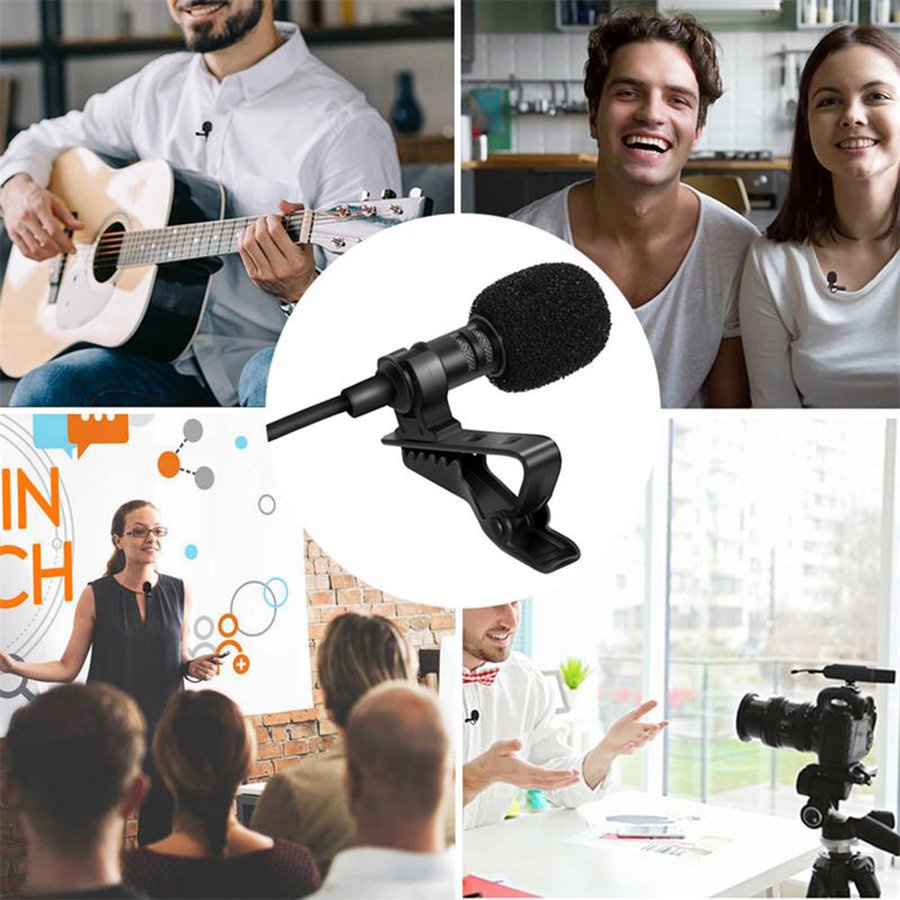 {EL17} USB Mini Microphone 1.5m Lavalier Mic Clip-on For Computer Recording Chat
