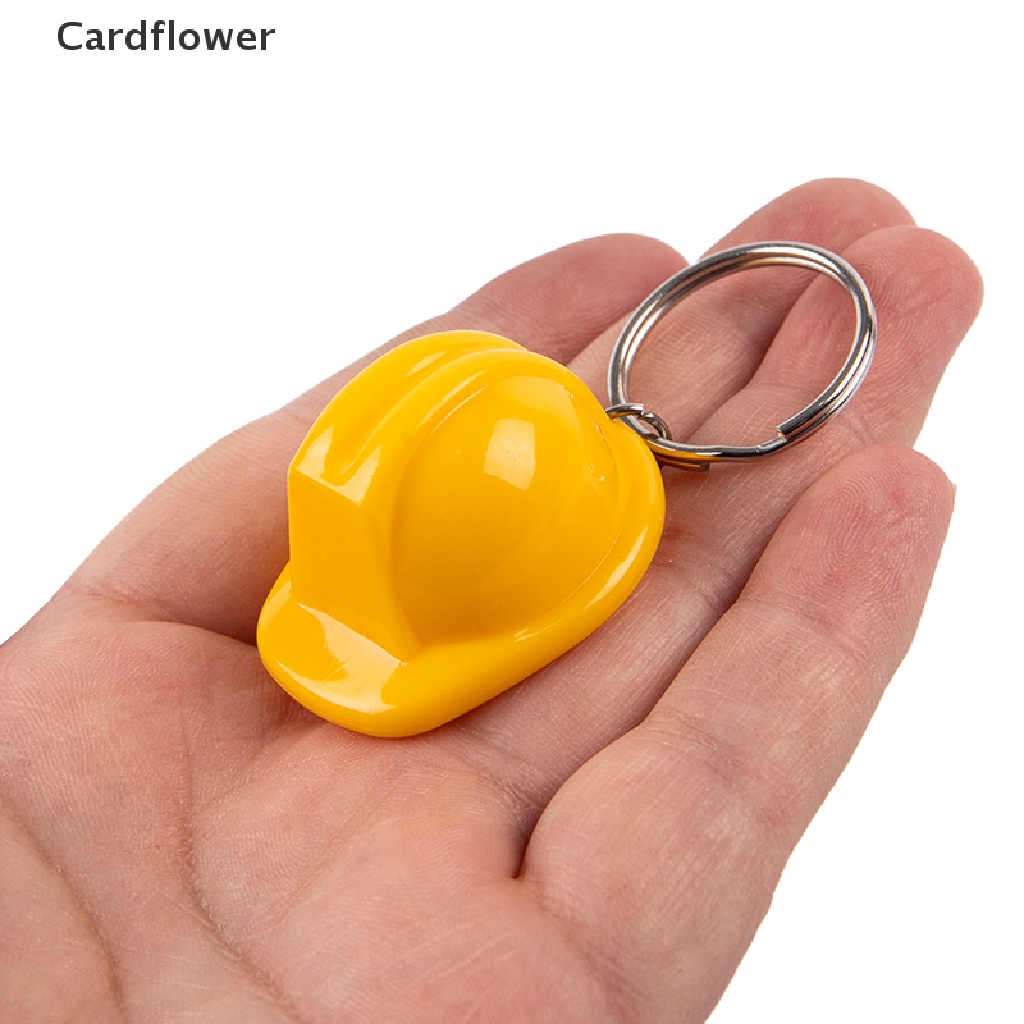 < Cardflower > Móc Khóa Mũ Bảo Hiểm Cứng An Toàn Sáng Tạo Làm Quà Tặng Trang Sức Chìa Khóa