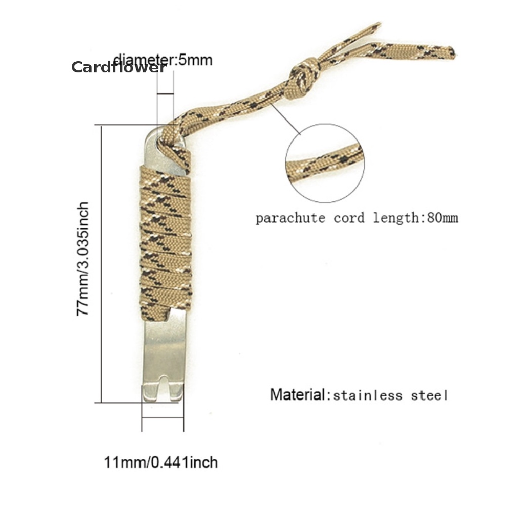 < Cardflower > Dụng Cụ Cạo Gió Bằng Thép Không Gỉ Bỏ Túi Nhỏ DIY