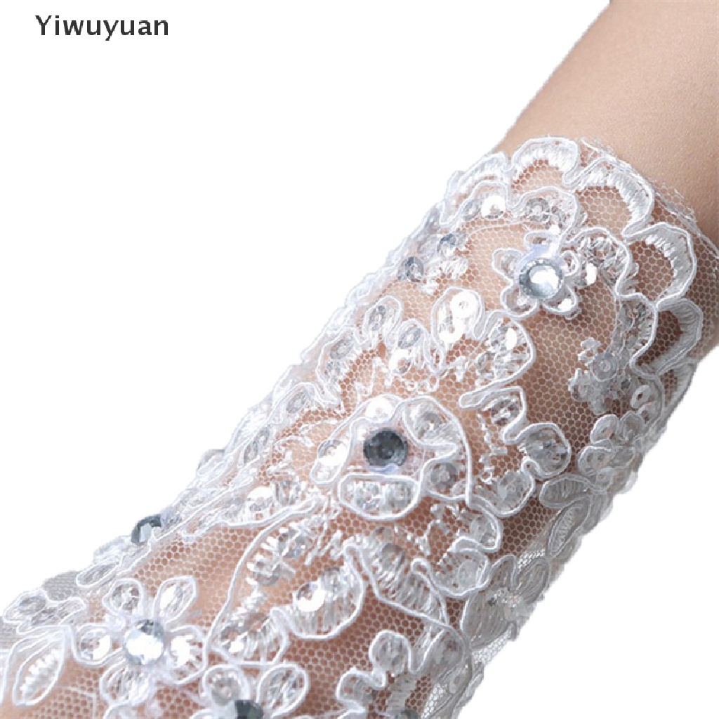 &lt; Yiwuyuan &gt; Găng Tay Công Chúa Phối Ren Đính Kim Cương Làm Đạo Cụ Chụp Ảnh Cho Bé Gái