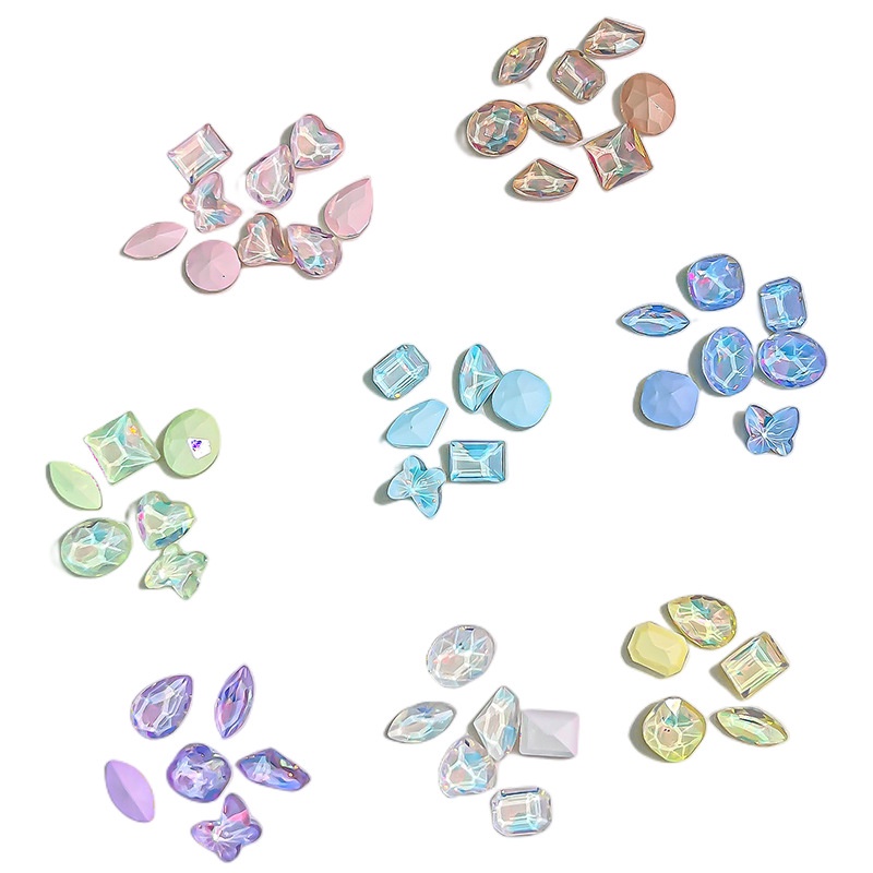 Túi 20 viên đá mix nhiều size, hình dạng, trang trí nail