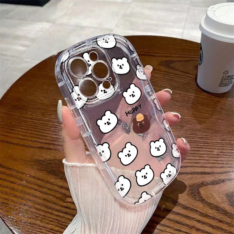 ✅Ốp Điện Thoại Mềm Trong Suốt Chống Sốc Hình Gấu Nâu Cho Iphone 7promaxxr13 8p xs11iPhone14 12 / S3K6