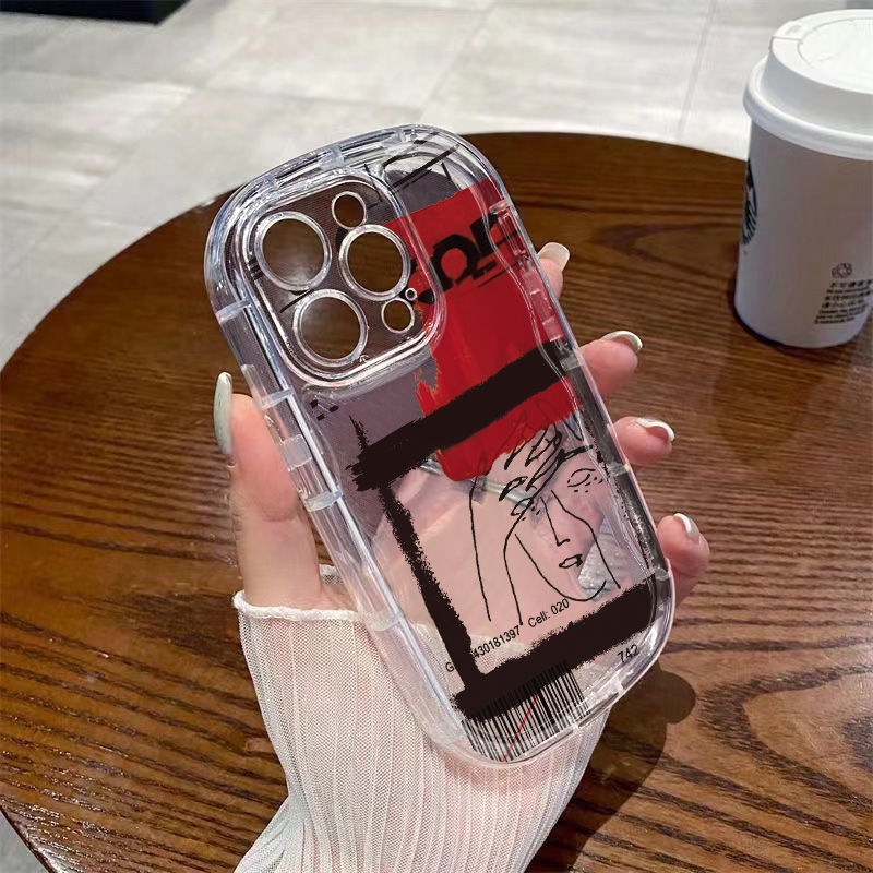 ✅Ốp Điện Thoại Mềm Trong Suốt Chống Sốc In Họa Tiết Trừu Tượng Cho Iphone 11xs / / 713 8P 14 12