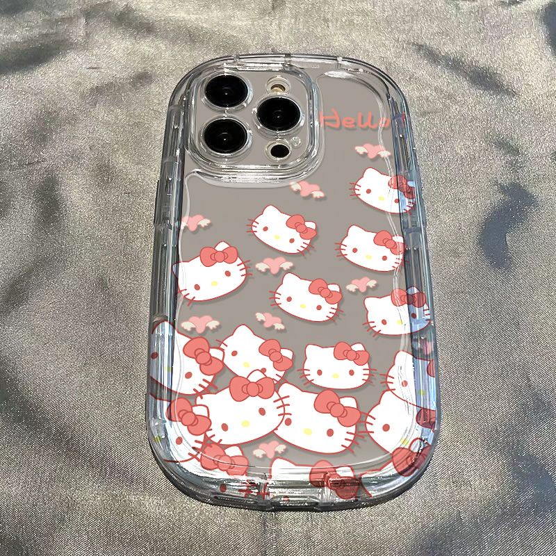 ✅Ốp Điện Thoại Mềm Trong Suốt Chống Sốc In Hình Mèo Hello Kitty Cho Iphone Xs xs11 promax 8P 14 13 Xr / 127