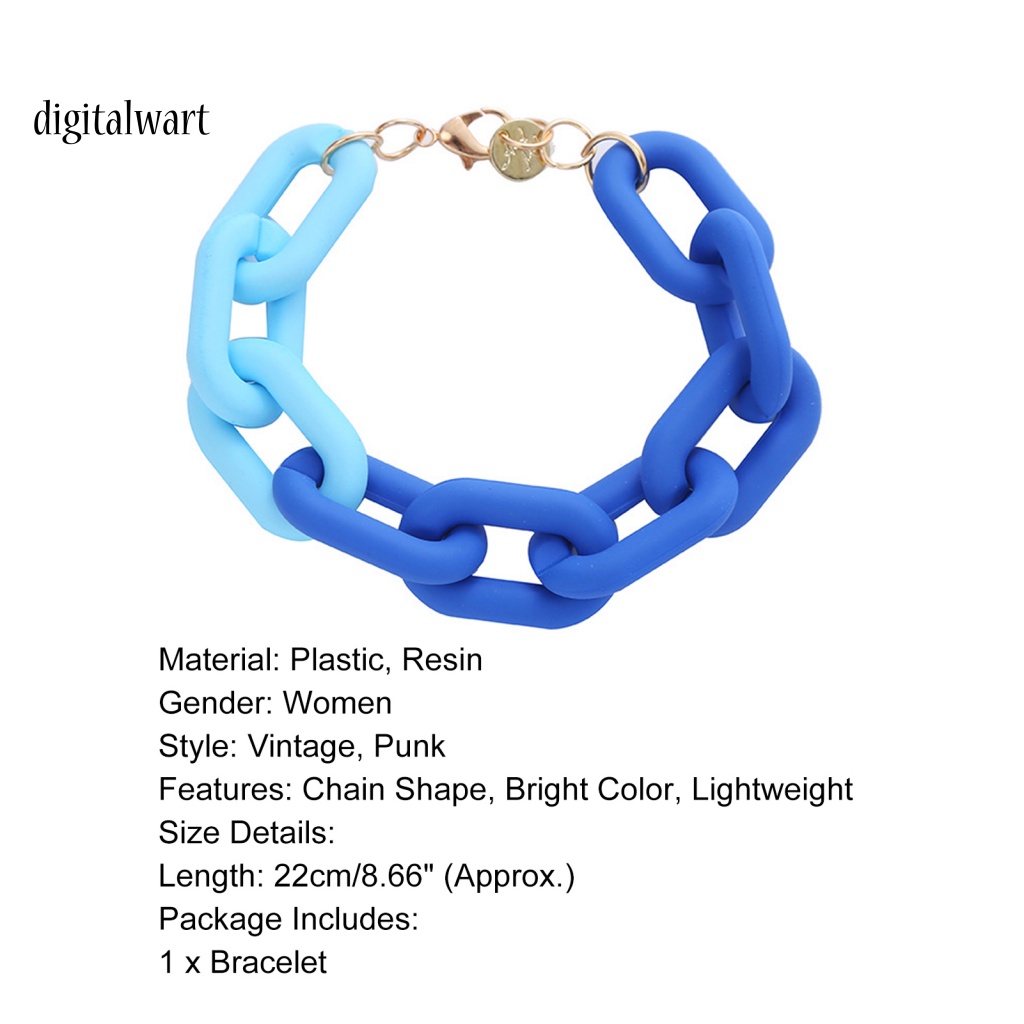 Kỹ Thuật Số| Vòng Tay Dây Xích Dày Dặn Nhiều Màu Sắc Dễ Thương Cho Nữ