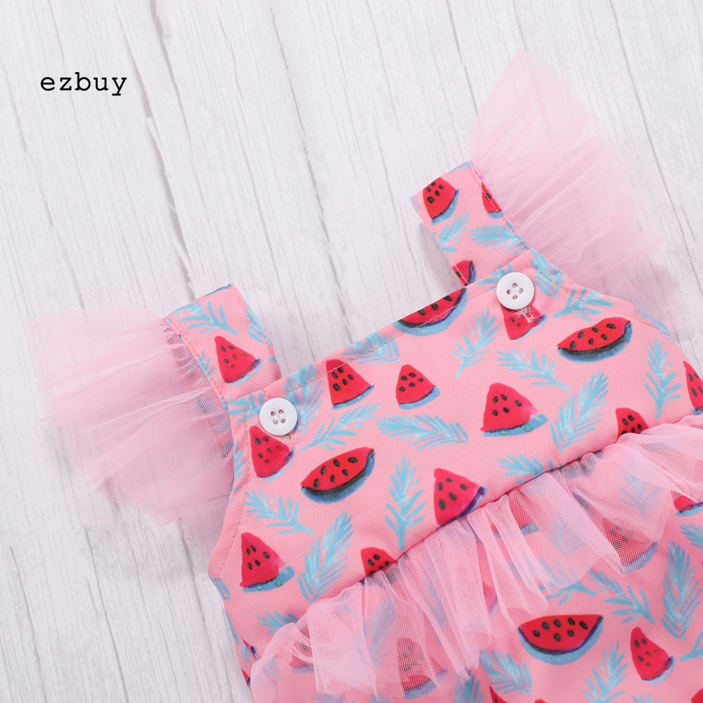 Bộ 2 Món Áo Liền Quần + Băng Đô Xinh Xắn Dễ Thương Cho Bé Gái