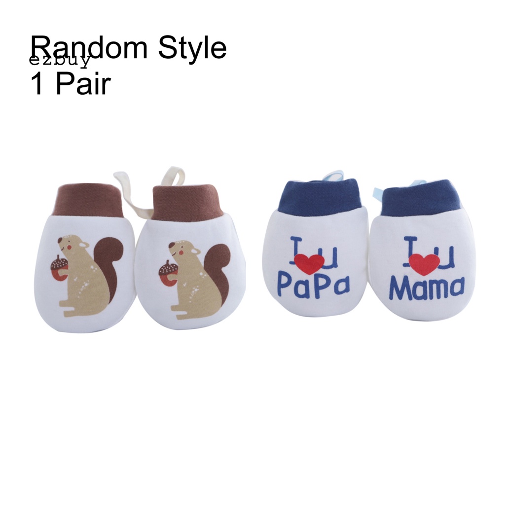 Găng Tay Giữ Ấm Chống Trầy Xước Bảo Vệ Mặt Dành Cho Trẻ Sơ Sinh 0-6 Tháng Tuổi