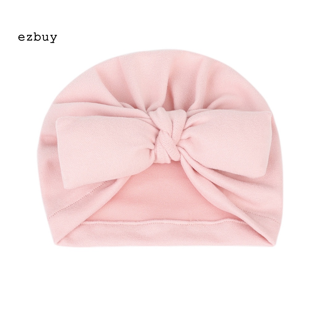 [EY] Mũ Beanie Vải Công Sở Tinh Tế Chống Dầu Thiết Kế Nơ Mặc Hàng Ngày Cho Bé Sơ Sinh