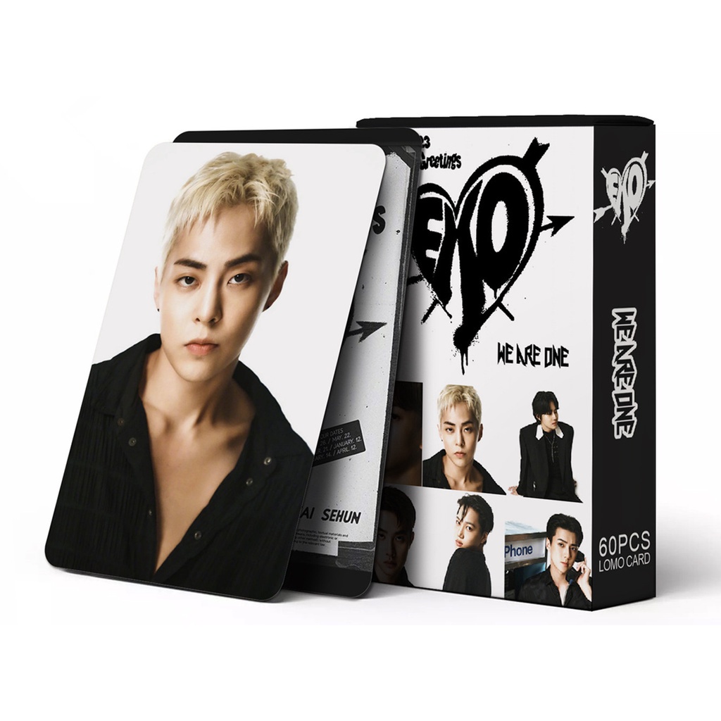 Hộp 60 Ảnh Nhóm Nhạc EXO WE ARE ONE Photocards KAI CHEN XIUMIN SUHO BAEKHYUN CHANYEOL D.O. Bộ Thẻ Hình Thần Tượng Kpop YM