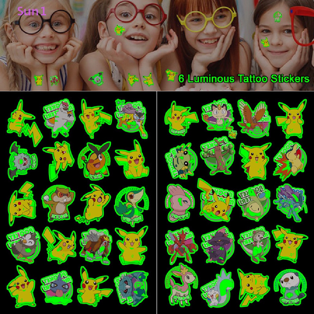 1 Sticker Dán Sun1 > 1 Hình Pokemon Hoạt Hình Cho Trẻ Em