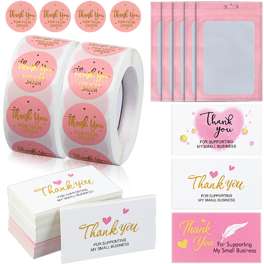 Set 1250 Miếng Dán Họa Tiết Chữ Thank You Độc Đáo Dùng Trang Trí