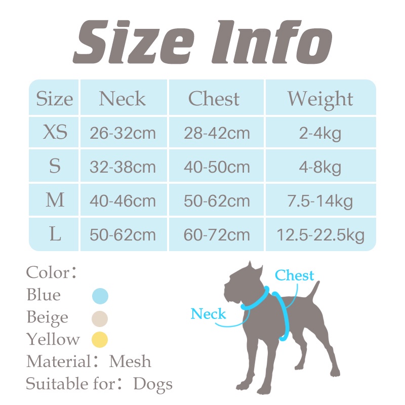 HamshMoc Đai Dắt Chó Đi Dạo Dạo Bằng Lưới Nhẹ Thoáng Khí Có Thể Điều Chỉnh