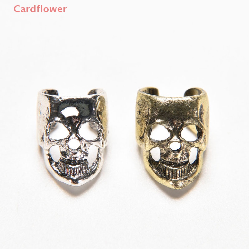 1 / 2 / 4 Khuyên Vành Tai Hình Đầu Lâu Phong Cách Gothic Punk Mới