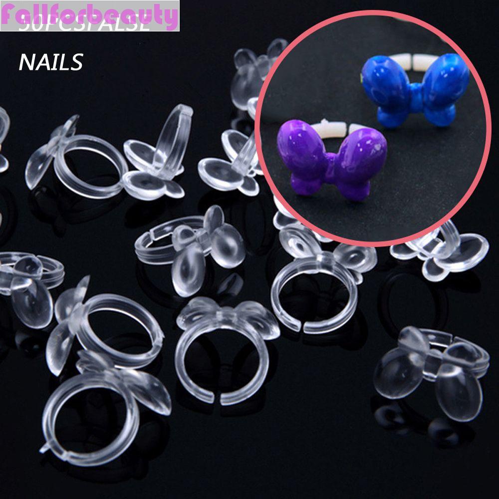 [Hàng mới về] Set 50 vòng nhẫn đánh dấu màu sơn móng tập vẽ móng nghệ thuật