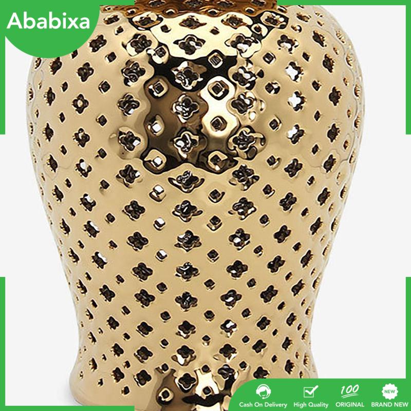 [Ababixa] Lọ Gốm Chạm Khắc Lưới Đựng Gừng Hoa Phong Cách Phương Đông Để Bàn Trang Trí Tiệc Đa Năng