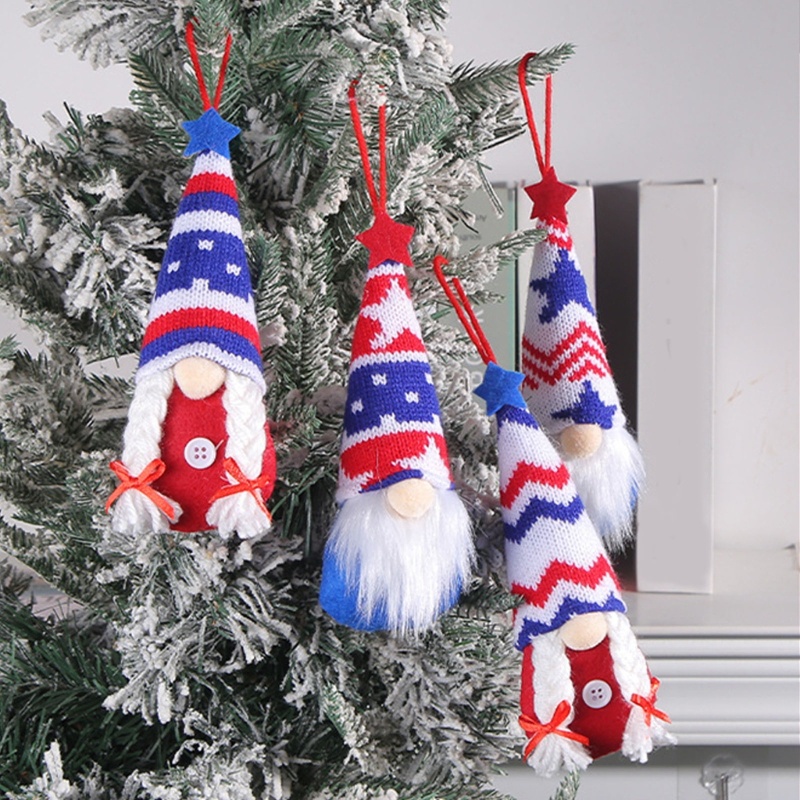 Búp Bê Gnome Patriotic Treo Trang Trí Ngày Độc Lập