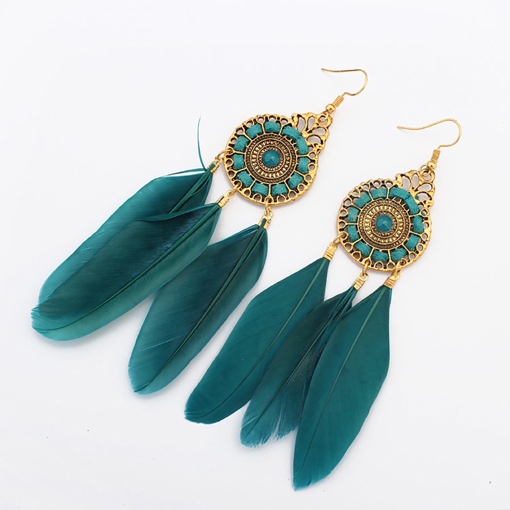 [Ts] Bông Tai Lông Vũ Thanh Lịch Cổ Điển Trang Nhã Cho Phòng Trang Điểm