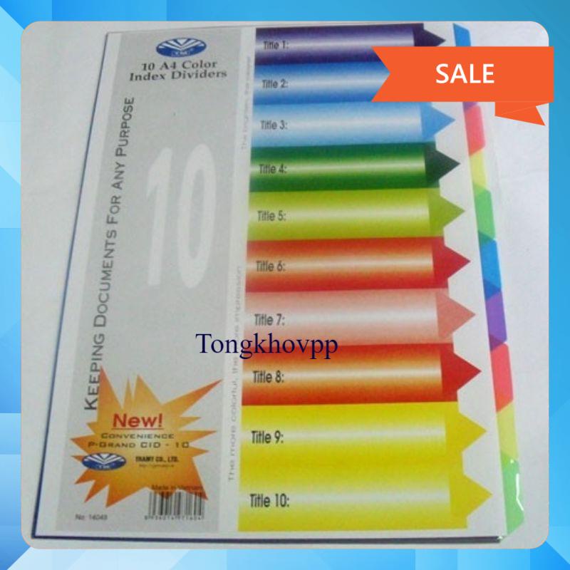 Chia phai nhựa 10 lá không số