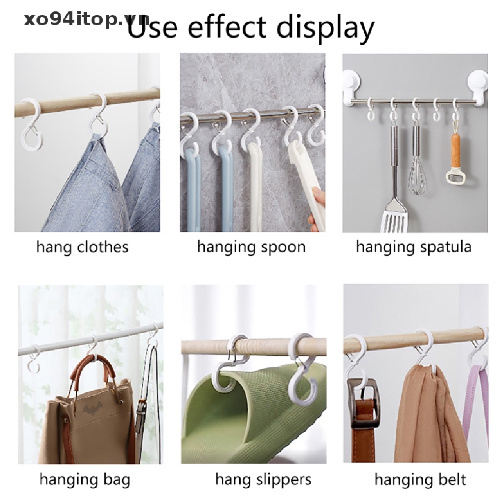 Set 8 Móc Treo Quần Áo Hình Chữ S Tiện Dụng