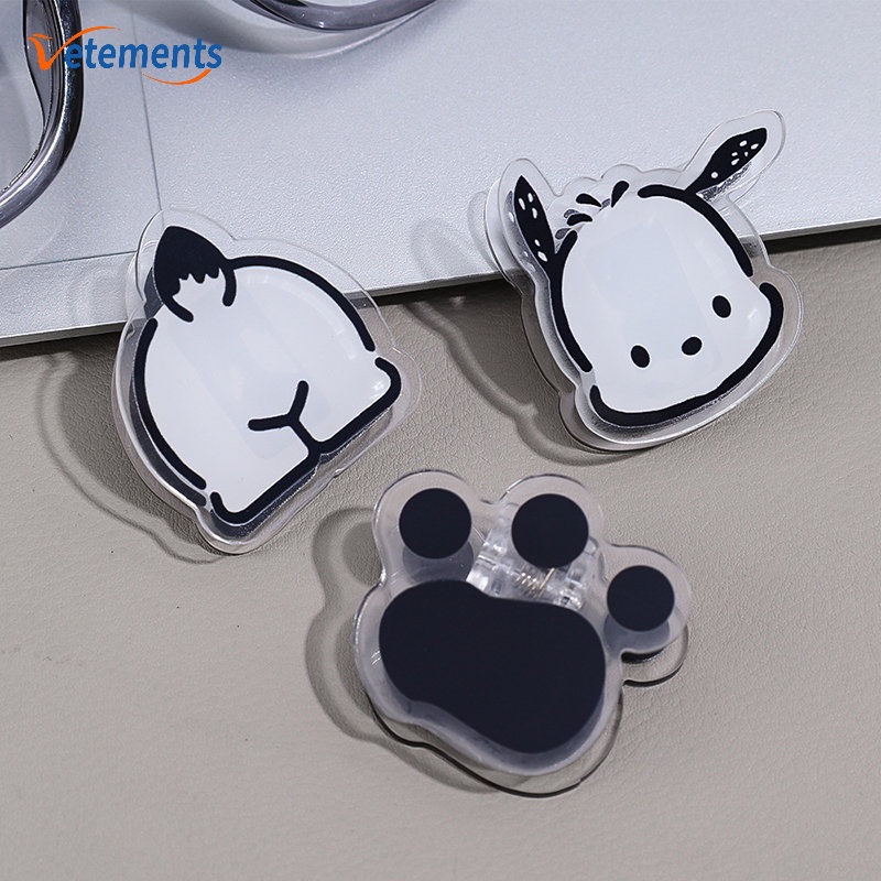 Kẹp Tài Liệu / Thẻ Ghi Chú Bằng Nhựa Họa Tiết Móng Vuốt Cún Hoạt Hình Dễ Thương Sáng Tạo Bền Bỉ Chất Lượng Cao