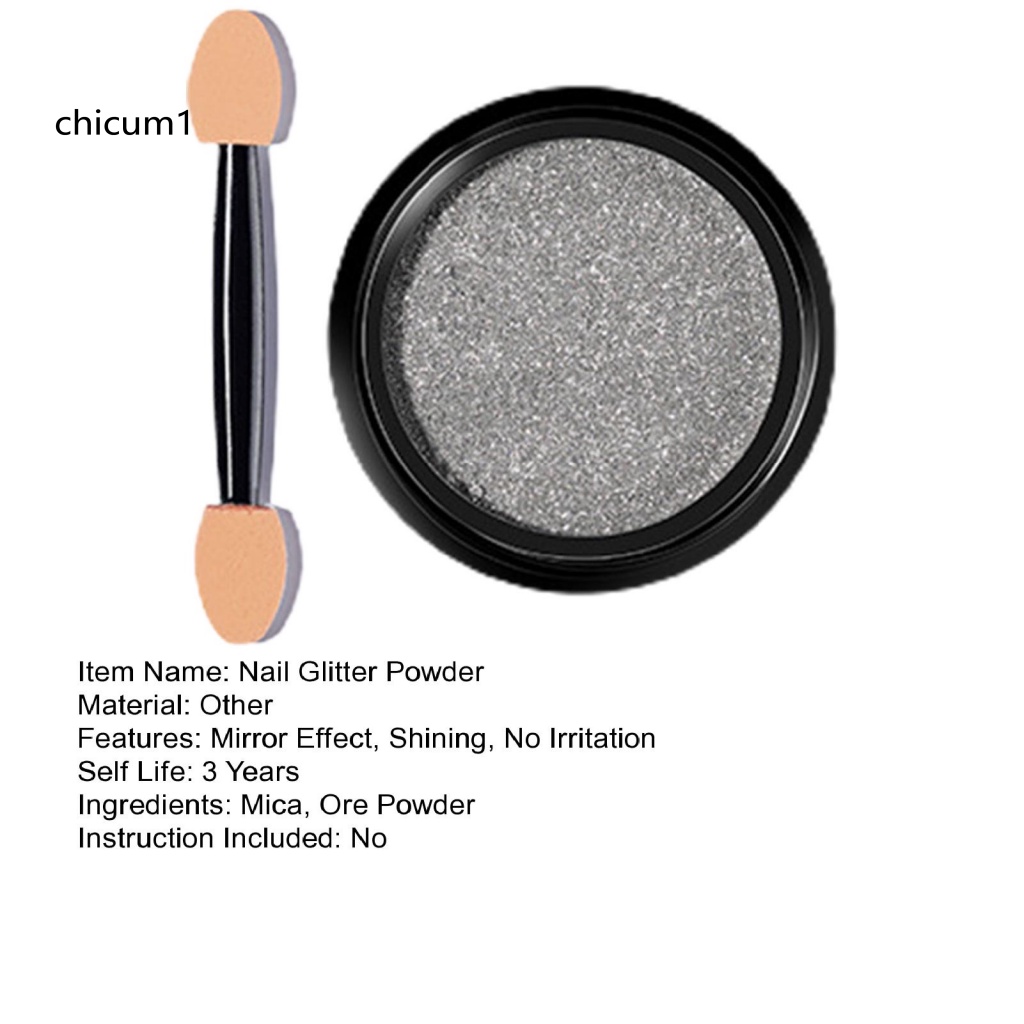 1 Set Lọ Bột Kim Tuyến Lấp Lánh Trang Trí Móng Tay Nghệ Thuật