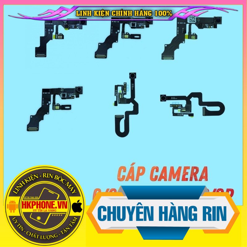 Cáp Camera trước 6G/6S/6plus/6splus/7plus/8plus rin bóc máy (camera + mic + cảm biến ánh sáng)