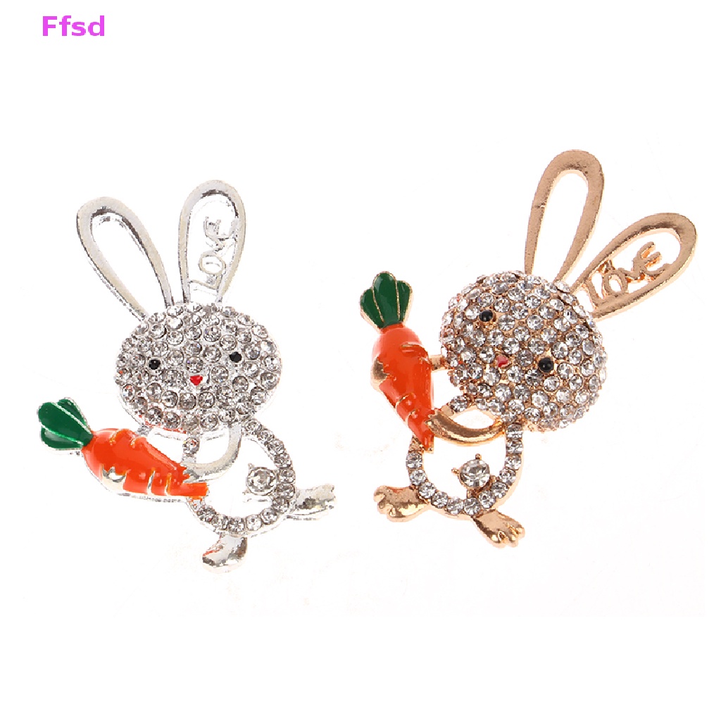 {Ffsd} Ghim Cài Áo Hình Thỏ Hoạt Hình Tráng Men Trang Trí Túi Xách / Áo Khoác Cardigan Quà Tặng Bán Chạy Cho Nữ