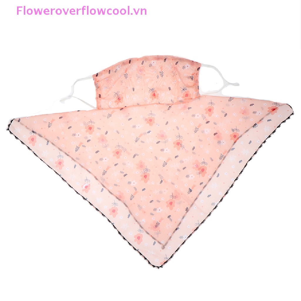 Khăn Choàng Cổ Kiêm Khẩu Trang Chống Nắng Vải Lụa Mềm FOFC Khẩu Trang Chiffon Che Phủ Mũi Chống Tia UV Ngoài Trời