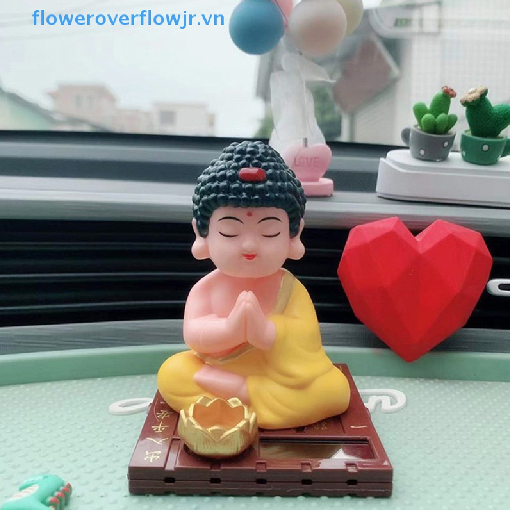 Tượng Phật May Mắn Trang Trí Nội Thất Xe Hơi Sử Dụng Năng Lượng Mặt Trời
