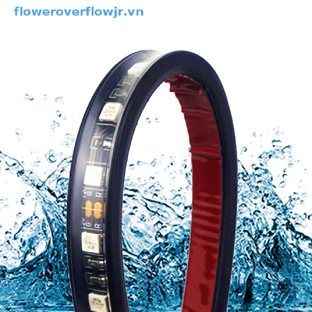 Dải Đèn Led FJR 4x 12LED RGB Trang Trí Nội Thất Xe Hơi Có Cổng Sạc USB