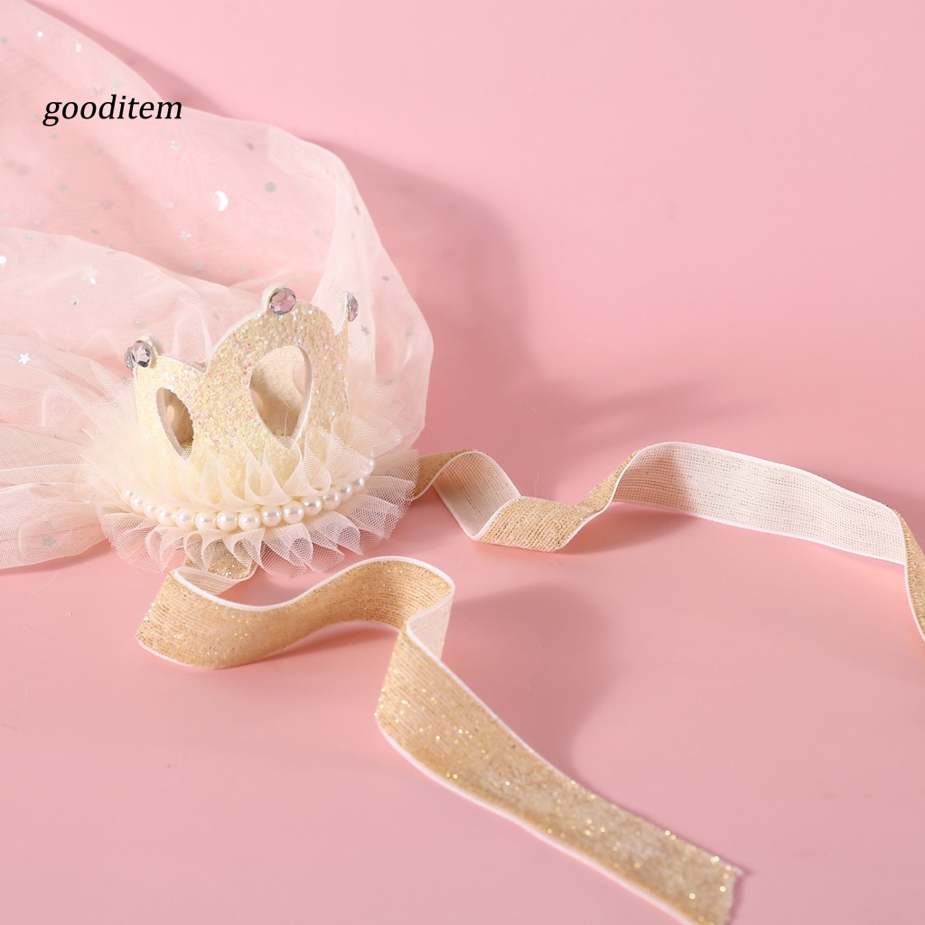 Mũ Vương Miện Đính Ngọc Trai Giả Tùy Chỉnh Thời Trang Chụp Ảnh Cho Thú Cưng