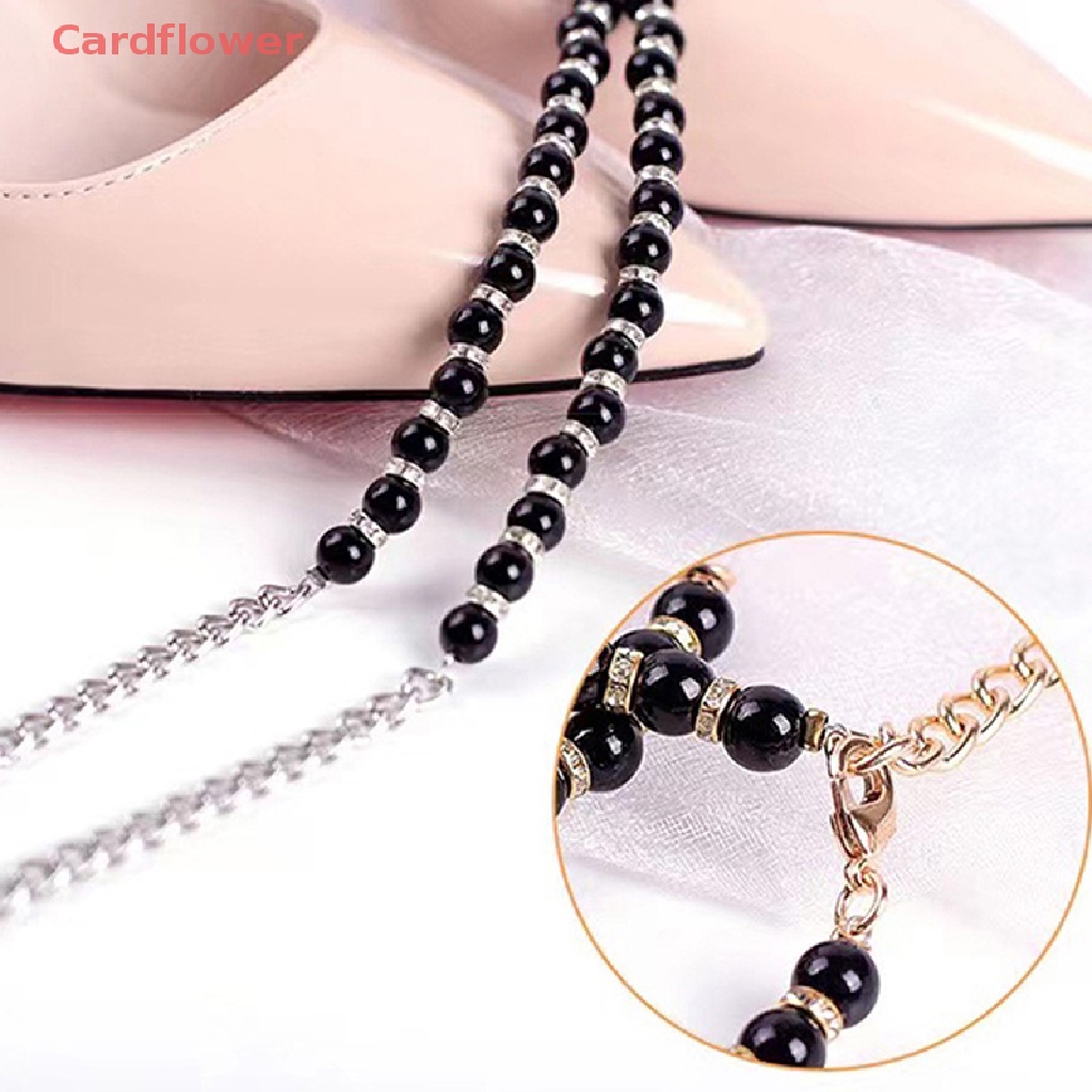1 Cặp Dây Đeo Mắt Cá Chân Đính Đá Và Ngọc Trai Cho Giày Cao Gót Mới