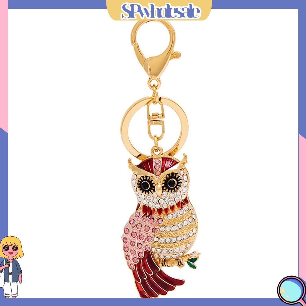 <SPwholesale> Móc Khóa Hình Cú Mèo Đính Đá Dễ Thương
