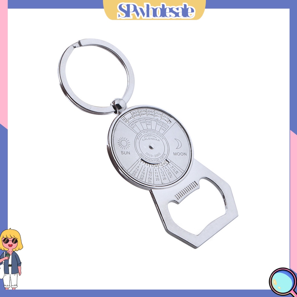 <SPwholesale> Móc Chìa Khóa Khắc Hình Mặt Trời Mặt Trăng Trong Suốt 50 Năm Bằng Thép Không Gỉ