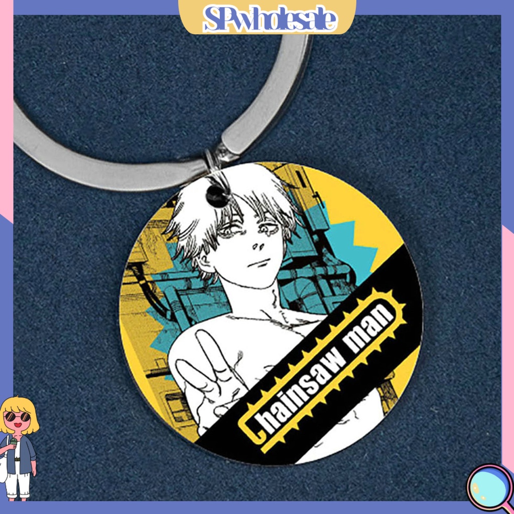 <SPwholesale> Móc Khóa Hình Nhân Vật Hoạt Hình Anime Bằng Thép Không Gỉ