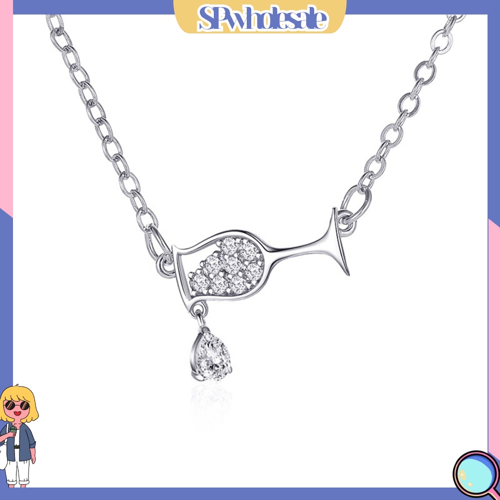 <SPwholesale> Vòng cổ Mặt Hình Trái Tim Đính Đá Lấp Lánh