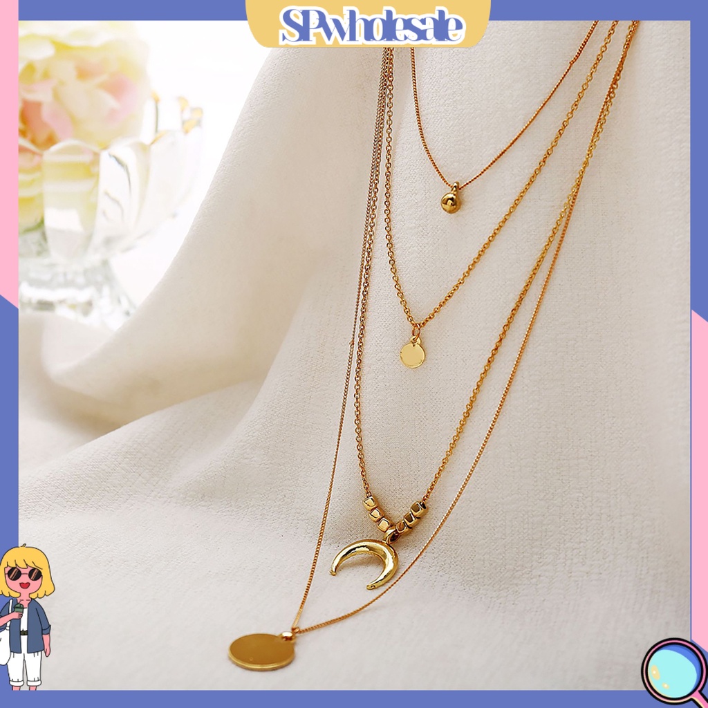 &lt;SPwholesale&gt; Vòng cổ Dài Bằng Thép Không Gỉ Màu Bạc Tinh Tế Cho Dating