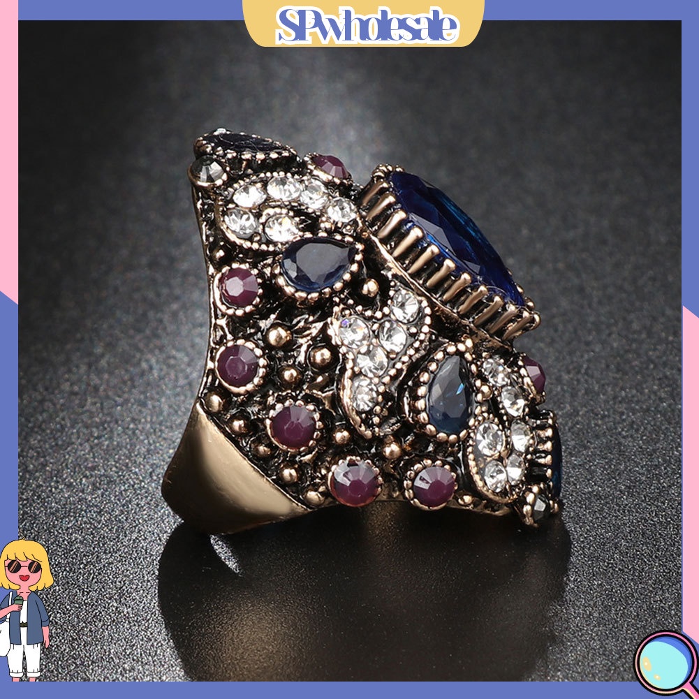 <SPwholesale> Nhẫn Đính Đá Lấp Lánh Thời Trang Cho Nữ
