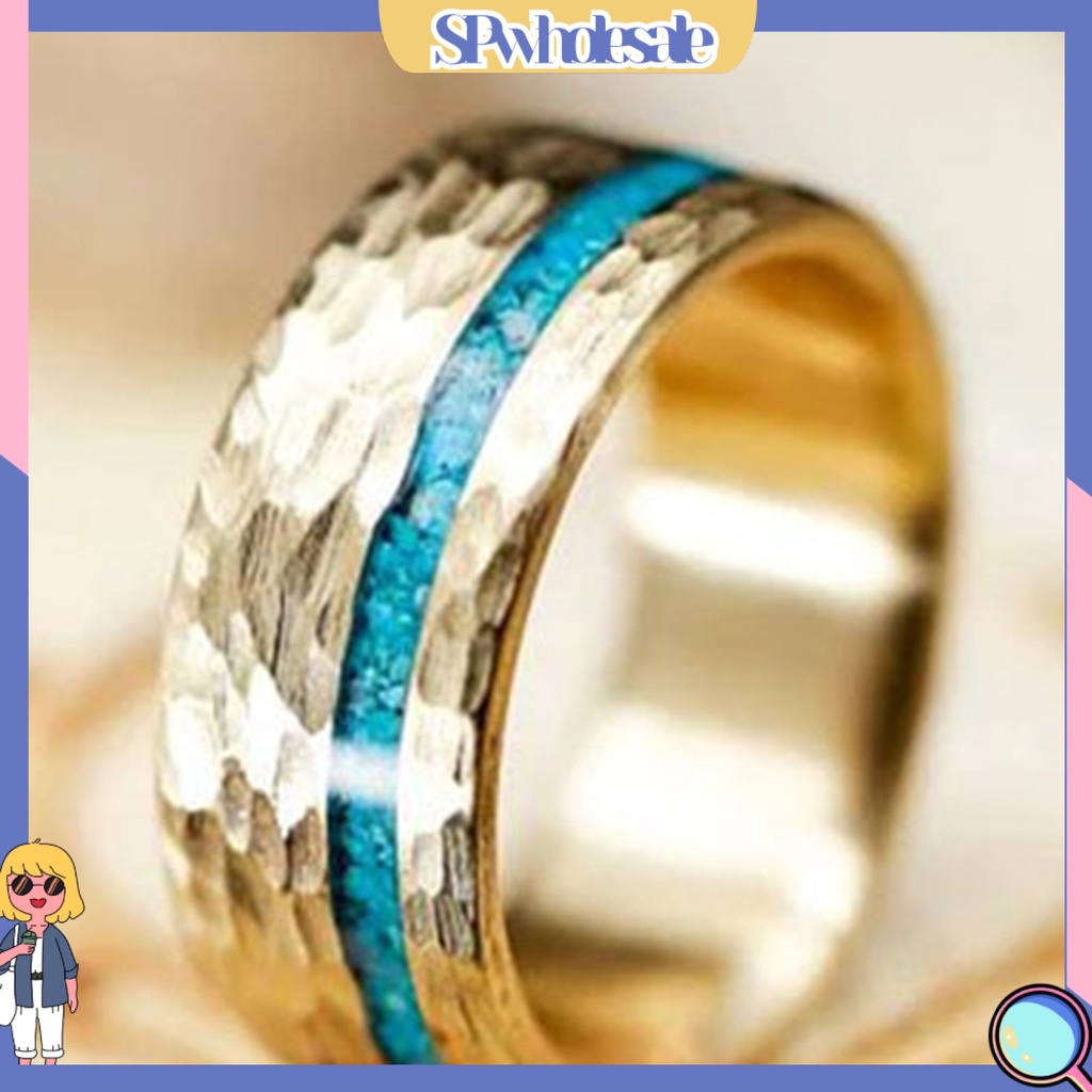 <SPwholesale> Nhẫn Hợp Kim Mịn Màng Làm Việc Tinh Tế Sáng Bóng Thời Trang Cho Nam Và Nữ