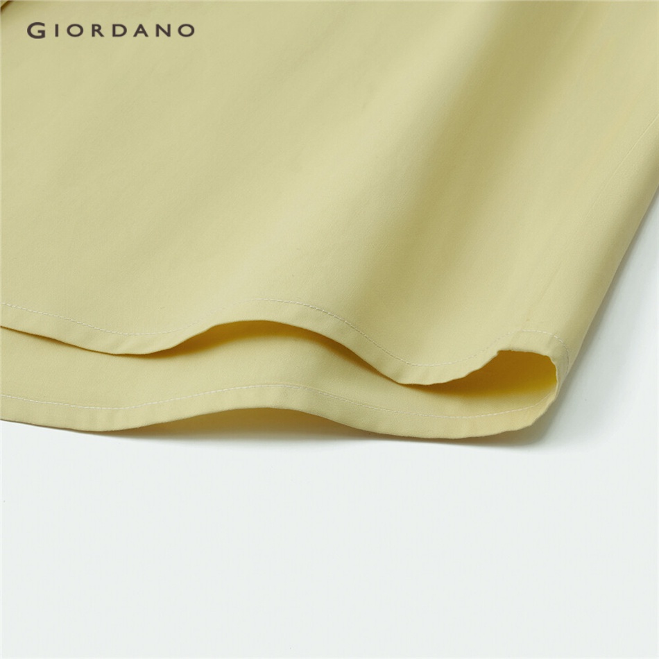 GIORDANO WOMEN Hollow out long sleeve cotton shirt 18343202