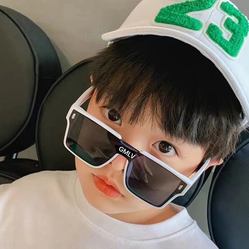 Kính Mát Gọng Vuông Lớn Chống Tia UV Thời Trang Mùa Hè Cho Bé