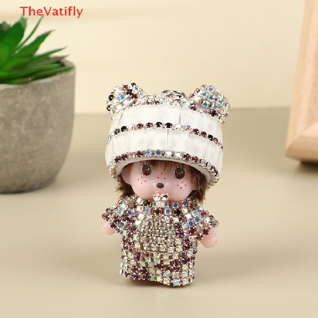 [Thevalifly] 1 Phụ Kiện Trang Trí Lỗ Thông Khí Xe Hơi Kiểu Dáng Hoạt Hình Dễ Thương Đính Kim Cương