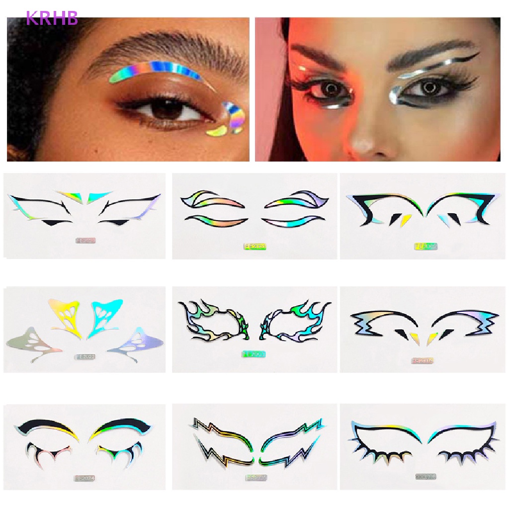 1 Cặp Nhãn Dán Trang Trí Mắt Lễ Hội Màu Laser Độc Đáo